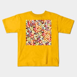 Funny Breakfast Cereal Costume Fruit Circles Kids T-Shirt